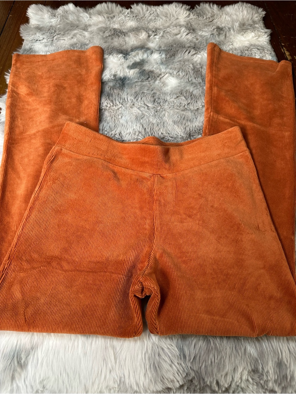 Girl’s Corduroy Wide-Leg Pants - Orange